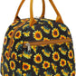 FlowFly Insulated Lunch Cooler Bag - Tote Bag Organizer for Women/Men, SunFlower