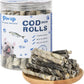 Cod Skin Rolls Dog Treats Natural High Omega 3 Dog Snacks, Single Ingredient Cod Skin Chews for Small Dogs w/Taurine, 8 oz