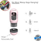 SVD.PET Dog Poop Bag Dispenser, Retractable Waste Bag Fits Any Dog Leash, Built-in Waste Bags, Poop Bag Holder, Doggy Walking Accessory (Primrose Pink)