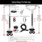 PRIOR FITNESS Bungee Fitness Set Yoga Bungee Cord Rope Resistance Air Dance Rope Exercise Fitness Home Gym Professional Training Equipment