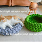 Cat Nest Bed – Premium Handwoven Washable Extra Soft Round Cave House for Indoor Kitten & Kitty, Small & Large (Grayish Blue,Large)