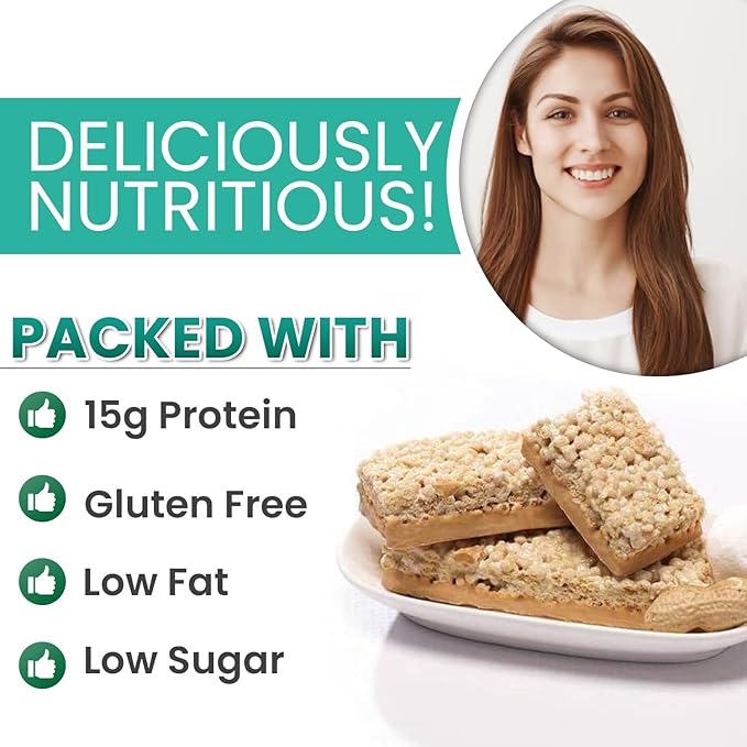 Protiwise High Protein Nutrition Bar | Fluffy Vanilla | 15g Protein Bar | Meal Replacement Bar | Gluten Free, Low Fat, Low Sugar, Keto-Friendly | Crush Cravings, Lose Weight | 7/box