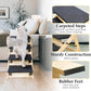 BRIKY 2-in-1 Dog Stairs/Ramp with 4 Steps, Foldable Dog Stairs for High Beds Cars Couch, Durable Wooden Pet Stairs for Small Medium Large Dogs, No Assembly Required