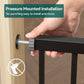 BABELIO 36" Tall Baby Gate, 29-55" Auto Close Pressure Mounted Dog Gate for Doorways & Hallway, Pressguard Basics Easy Walk Thru Pet Gate, Extra Wide Metal Child Gate, Black