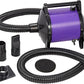 GustyAir Mini Dog Blow Dryer - Professional, Commercial Grade Force Dryer for Groomers - Quiet, High Velocity Air Dryer, Hose Attachments, Variable Speed, No Heating Element - USA Company - Purple
