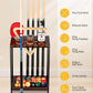 Billiards Pool Stick Holder - Pool Cue Rack Floor Stand & Ping Pong Paddle Holder Hardwood Pool Cue Holder for 12 Cues Sticks Pool Table Accessories Organizer (Brown)