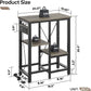10 Gallon Fish Tank Stand with Power Outlets, 20 x10 Metal Aquarium Stand with 3-Tiers Adjustable Storage Shelves, 6-Legs Reptile Terrarium Stand, 264 LBs