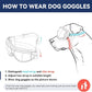 Dog Goggles Dog Sunglasses for Medium to Large Breed Anti-UV Eye Protection with Adjustable Straps- Silver