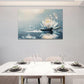 Bathroom Lotus Wall Art Floral Pictures Zen Meditation Wall Decor Yoga Spa Spiritual Canvas Print Painting Artwork for Bathroom Restroom Living Room Bedroom 16"x24"