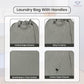 LFH Home Cotton Canvas Extra Large Laundry Bag with Handle, Heavy Duty Drawstring Closure Washable Laundry Bags, School Travel, Home, Hotel, College Dorm, Organizer Sack, Toys Clothes 28x36-Grey