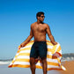 Dock & Bay Beach Towel - Quick Dry, Sand Free - Compact, Lightweight - 100% Recycled - Includes Bag - Cabana - Ipanema Orange - Large (160x90cm, 63x35)