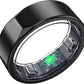 Smart Ring for Women Men - Titanium Health Fitness Tracker Ring with Heart Rate, Step Counting, Calories, Sleep & Stress Monitor for iPhone and Android, No Subscription Fee (Black, 8)