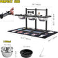 Elevated Dog Bowl Stand for Medium/Large Dogs with Slow Feeder & Mat, Adjustable Height 3.9'',5.5'',7.1'',8.7'',10.2'',11.8'', 58oz Raised Triple Dog Food Water Bowls