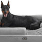 Feandrea Orthopedic Dog Bed, Large Dog Bed Waterproof, Removable Washable Cover Sofa with Non-Slip Bottom, Raised Edges, 48 x 33 x 8 Inches, Light Gray UPGW078G02V1