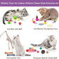 Retro Shaw Cat Toys Kitten Toys, Interactive Cat Tunnels Toy for Indoor Cats Kitty, Kitten Tube Tent Feather Wand Teaser Bell Fuzzy Ball Springs Mouse (33 Pcs Large Cat Tunnel Toys Set)