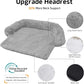 GGIB Calming Dog Bed Fluffy Plush Dog Mat for Furniture Protector with Removable Washable Cover for Large Medium Small Dogs and Cats (Large, Grey)