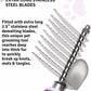 Poodle Dematting Fur Rake Comb Brush for Dogs and Cats - Long 2.5" Steel Safety Blades Metal Comb for Detangling Matted or Knotted Undercoat Hair