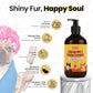 POM Pets 2-in-1 Organic Dog Shampoo & Conditioner – Itchy Skin Relief, Dog Deshedding, Detangles Fur, Cat Shampoo, Paw Cleaner for Dogs, Natural Coat Defense Formula