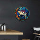 Lygond Metal Shark Tin Sign - Stained Glass Style, 8x8 Inches