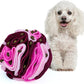 Pet Snuffle Ball, Puzzle Sniffing Interactive Dog Ball for Blind Dogs Training Stress Relief Dog Enrichment Toys Treat Machine Washable (Fantasy Pink, 10cm)