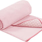 S&T INC. Yoga Mat Towel with Non-Slip Grip, Enhanced Silicone Grip, Soft and Absorbent for Gym, Pilates, and Hot Yoga Mat, 1 Pack, 24 inches x 72 inches, 340GSM, Pink