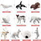10 PCS Arctic Animals Figures, Polar Animals Figurines for Diorama School Project, Arctic Tundra Animal Toys Set with Polar Bear Deer Arcitc Fox Wolf