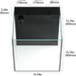 LANDEN 40C 11 Gallon Ultra Clear Glass Rimless Low Iron Aquarium Tank with Rear Filtration Chamber(Return Pump Included) for Salt and Fresh Water,15.8Wx15.8D×15.8H in(40x40x40cm) 6mm Thickness