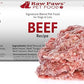 Raw Paws Signature Blend Pet Food for Dogs & Cats - Beef Recipe, 1-lb Rolls (10 Pack) - Fresh Pet Food Made in USA, Grass-Fed Beef Log, Natural Dog Food Rolls, Raw Frozen Dog Food & Cat Food
