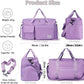 FIORETTO Women's Gym Duffle Bag with Shoes Compartment, 37L Capacity, Ideal for Travel, Gym, Sports, Duffel, Weekender
