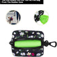 Petmolico Dog Poop Bag Holder Leash Attachment, Dog Waste Bag Dispenser Zippered Pouch, Fits Any Dog Leash, Includes Free Roll of Dog Bags, Poop Bag Dispenser - 2 Packs (White Daisy)