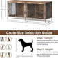 Dog Crate Furniture 78" for 2 Dogs Sturdy Heavy Duty Dog Kennel Solid Metal Tube Thick Wooden with 3 Lockable Doors XXL Double Dog Cage Large Breed as End Table for Large Dogs Rustic Brown