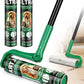 10" Large Lint Roller for Pet Hair Extra Sticky, Long Handle Floor Sticky Rollers with Big Lint Roller Refills for Cleaning Carpets, Cars, Furniture,Clothing, and Pet Hair,Green