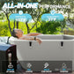 Slanted-Edge Cold Plunge Tub with 1 HP Chiller, Inflatable Ice Bath Tub with Hot & Cold Modes, Ozone, Smart WiFi, Dual Filters, Fast Cooling, 120 Gal, 61" L x 31.5" W x 24.8" H