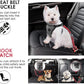 SlowTon 2 Pack Dog Seat Belt, 2 in 1 Attachment, Hook Latch Bar or Seatbelt Buckle with Elastic Nylon Bungee Buffer Adjustable Reflective Nylon Safety Belt Tether Connect to Dog Harness (2pack-R)