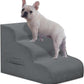 Dog Stairs & Steps for High Beds, 3 Steps High Density Foam Waterproof Dog Ramp for Small Dogs and Cats, Pet Stairs with Removable Washable Cover for Bed, Couch, Sofa and Car (H:16")