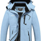 MOERDENG Women's Waterproof Ski Jacket Warm Winter Snow Coat Mountain Windbreaker Hooded Raincoat Jacket