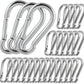 100Pack Heavy Duty Carabiner Clips, M8 5/16" Spring Snap Hooks 3Inch Zinc-Galvanized Steel Chain Clips Quick Links Safety Connector for Hammock Swing Fitness Gym Outdoor Supplies Boating