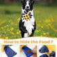 Interactive Puzzle Dog Toy Encourage Natural Foraging Skill, Durable Dog Enrichment Toy Snuffle Cube Cloth Strip with Hide & Seek Food, Slow Feeder for Mind Stimulate & Stress Relief (Yellow)