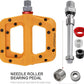 FOOKER MTB Pedals Mountain Bike Pedals 3 Bearing Non-Slip Lightweight Nylon Fiber Bicycle Platform Pedals for BMX MTB 9/16"