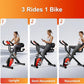 Foldable Exercise Bike, Low Noise Stationary Bikes for Home, Compact Indoor Cycling Bike with Adjustable Magnetic Resistance, 300lbs Capacity 6.6lbs Flywheel Workout Bike