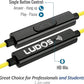 LUDOS Clamor Wired Earbuds in-Ear Headphones, 5 Years Warranty, Earphones with Microphone, Noise Isolating Ear Buds, Memory Foam for iPhone, Samsung, School Students, Kids, Women, Small Ears - Yellow