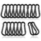 Small Carabiner Clip,15Pcs 2Inch Black Carabiners Clips M5 Alloy Steel Spring Snap Hook,Locking Carribenares for Climbing Hiking Camping Fishing