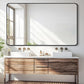 30 x 50 Inch Bathroom Mirror, Matte Black Wall Mirror with Metal Frame, Decorative Rectangular Vanity Mirror for Bedroom Bathroom Living Room Entryway (Horizontal/Vertical)