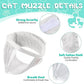 Hillban Cat Muzzle for Grooming with 4 Silicone Boots Breathable Transparent Face Guard Silicone Cat Claw Covers Anti Scratch Booties to Prevent Scratching Biting Bathing Trimming(Small)