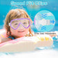 Kids Swim Goggles with Nose Cover, Snorkel Diving Mask Anti-Fog Anti-UV, Snorkeling Gear Swimming Goggles for Kids 3-14 2PCS