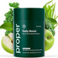 Proper, The Greens Daily Boost Organic Greens Powder. Whole Food, Apple Flavor Veggie Powder Superfood with Wheatgrass, Spirulina, Chlorella, Probiotics. Daily Drink Mix for Wellness and Digestion