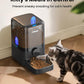oneisall Automatic Cat Feeder for Large Kibble and Snacks, 20 Cups/5L Timed Pet Feeder for Cats Indoor, Programmable Dry Food Dispenser (Black)