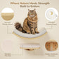 Wood Cat Wall Shelf with Soft Foam Cushion, Curved Cats Wall Bed for Large Cats, Floating Cat Perch for Sleeping & Climbing