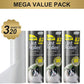 Fedicelly Large Lint Rollers Pet Hair Extra Sticky Refills,Mega Value Set 6.3 inches Wider with 320 Sheets for Cat and Dog Hair Removal,80 Sheets Per Roller
