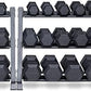 REP Fitness Rubber Hex Dumbbell Set, Adjustable Weight Pairs, Home Gym Equipment, Strength Training For Men Women, Black Coated Grips, Workout Rack Storage Optional, Heavy Lb Free Weights